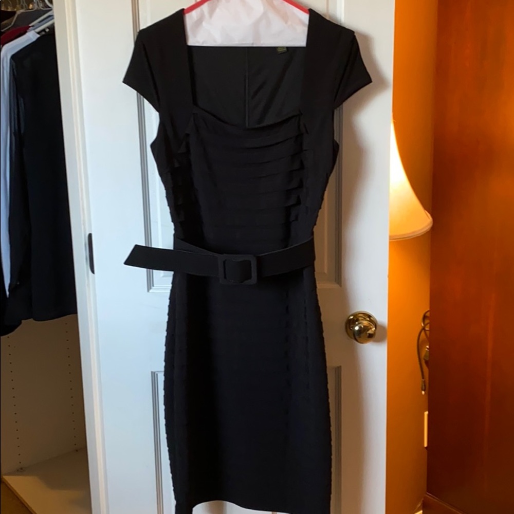 Classy, comfortable black cocktail dress